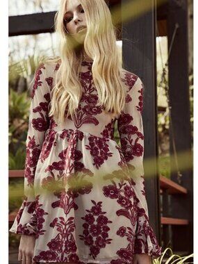 FOR LOVE AND LEMONS Temecula mini dress in Wine size XS